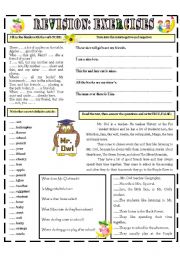 English Worksheet: REVISION: EXERCISES