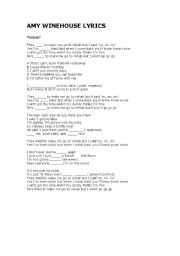 English worksheet: Rehab ,song by Amy Winehouse