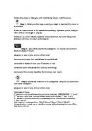 English Worksheet: Picking out nouns and pronouns