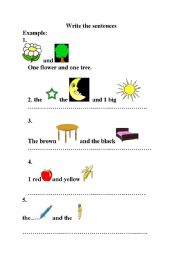 English worksheet: SENTENCES