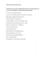 English Worksheet: passive voice