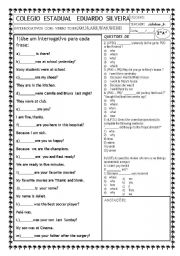 English Worksheet: interrogatives