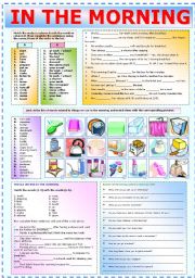 English Worksheet: IN THE MORNING