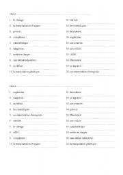 English worksheet: Genetics