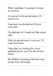 English Worksheet: First if clause auction