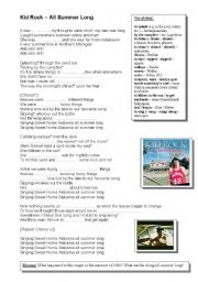 English Worksheet: Kid Rock - All summer long