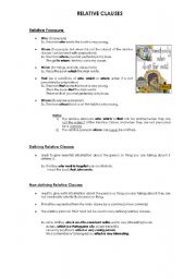 English Worksheet: Relative Clauses