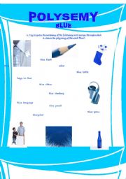 English Worksheet: Polysemy - Blue