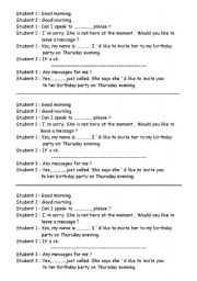 English worksheet: Conversation