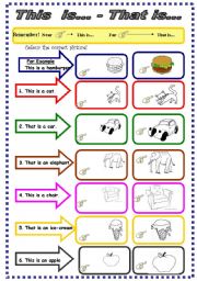 English Worksheet: This is...That is...