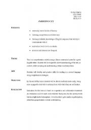 English worksheet: Jabberwocky