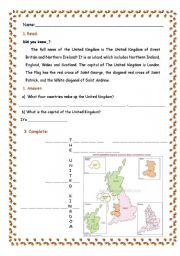 English Worksheet: UK