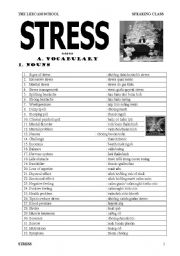 English Worksheet: Stress