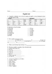 English worksheet: Review - Months, Days of the Week