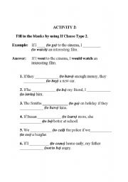 English worksheet: If Clause