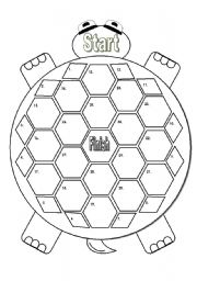 Turtle Gameboard Black and White (Matching Cards Available in Another File)