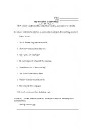 English Worksheet: Adjectives