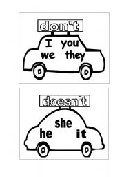 English Worksheet: Dont - Doesnt