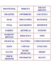 English Worksheet: MATCH OPPOSITE ADJECTIVES 03