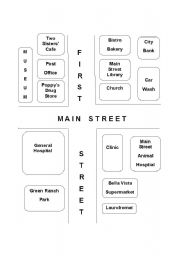 English worksheet: Map of Community Places