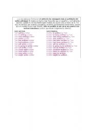 English Worksheet: Pasive voice
