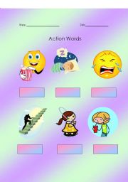 English worksheet: Action Words