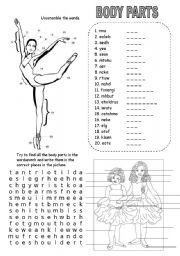 English Worksheet: BODY PARTS