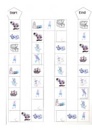 English Worksheet: pirate boardgame