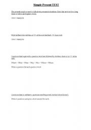 English Worksheet: Simple Present Test