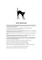 English Worksheet: International money superstitions