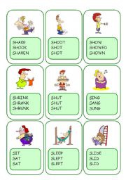 Irregular Verbs Card Game / Part 9