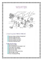 English Worksheet: WINTER