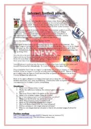 English Worksheet: BBC News Video: Free internet football