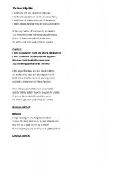 English worksheet: The Fear (clean version) song by Lily Allen.