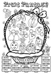 English Worksheet: Fruit Fantasy