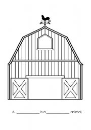 English worksheet: Barn Worksheet