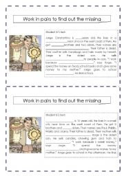 English Worksheet: Present Simple - Pair work 