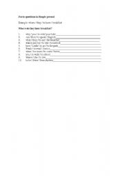 English Worksheet: Simple present