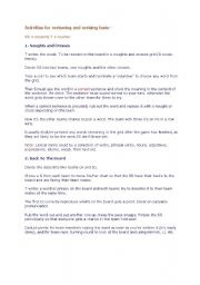English Worksheet: vocabulary games