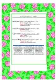 English Worksheet: past continuous tense