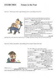 English Worksheet: Future in the Past