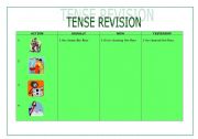 English worksheet: TENSE REVISION