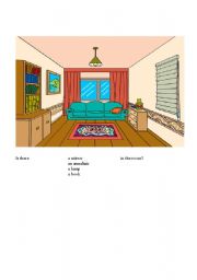 English Worksheet: furniture card A