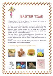 English Worksheet: Easter time