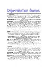 Improvisation games