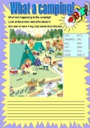 English Worksheet: What a camping!