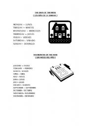 English Worksheet: Months and Days