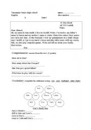 English worksheet: family