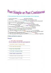 English worksheet: Present Continuous ans Simple Present- practice
