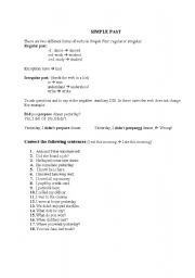 English worksheet: Correct the mistakes